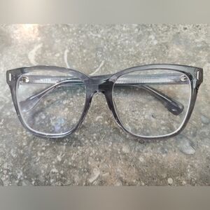 Transparent Gray Men's Full-Rim Eyeglasses
